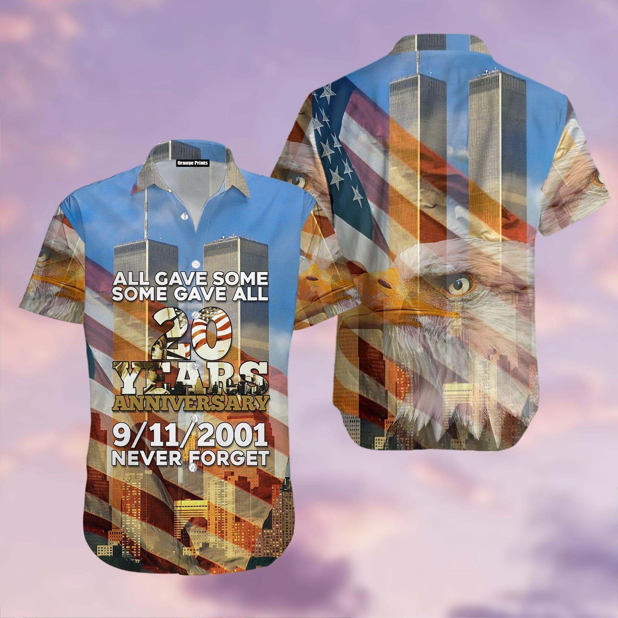 20 Years Anniversary 911 Never Forget Hawaiian Shirt