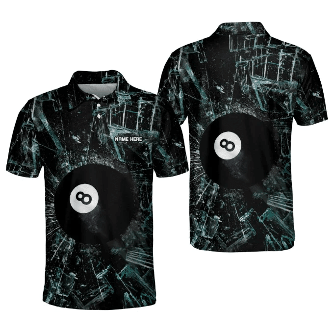 3D Billiards 8 Ball Pool Player Billiard Polo Shirts for Men, Personalized ball shirt, Billiard 3D Apparel