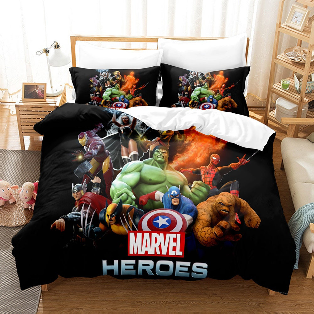 3D Printed Marvel Hero Bedding Set Duvet Cover Pillowcase