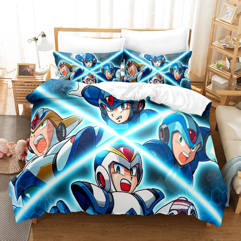 3D Printed Mega Man Bedding Set Duvet Cover Pillowcase