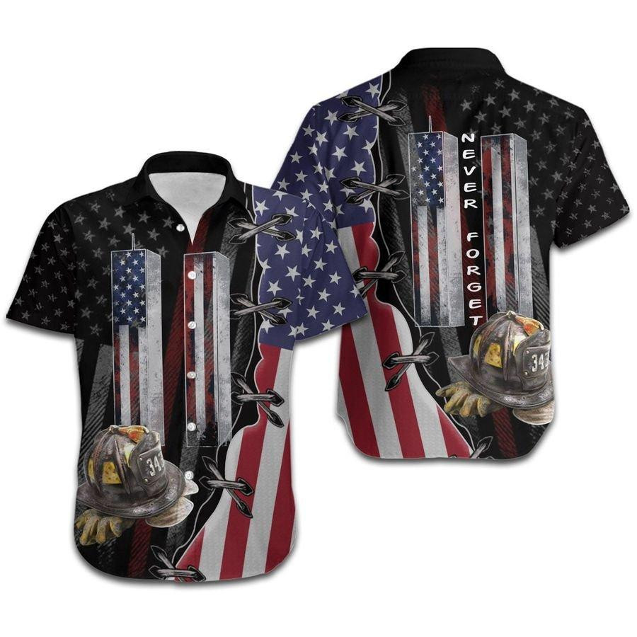 9.11 Never Forget Firefighter Hawaiian Shirt