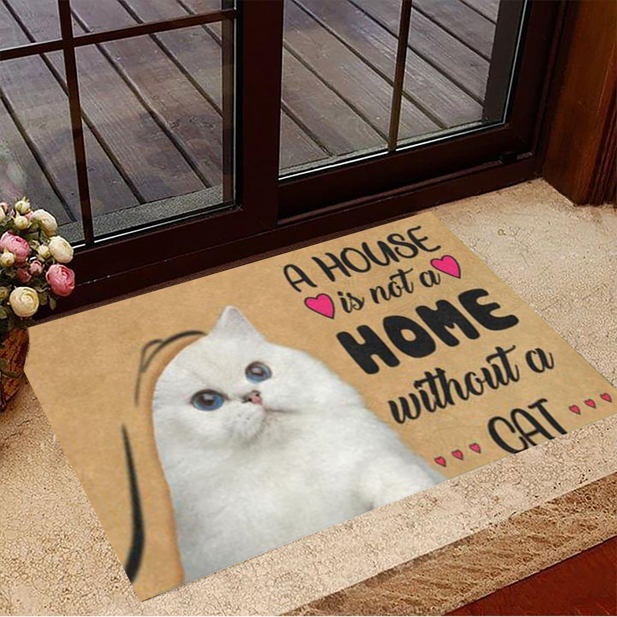 A House Is Not A Home Without A Cat Rubber Doormat Cat Welcome Mat New Home Gifts