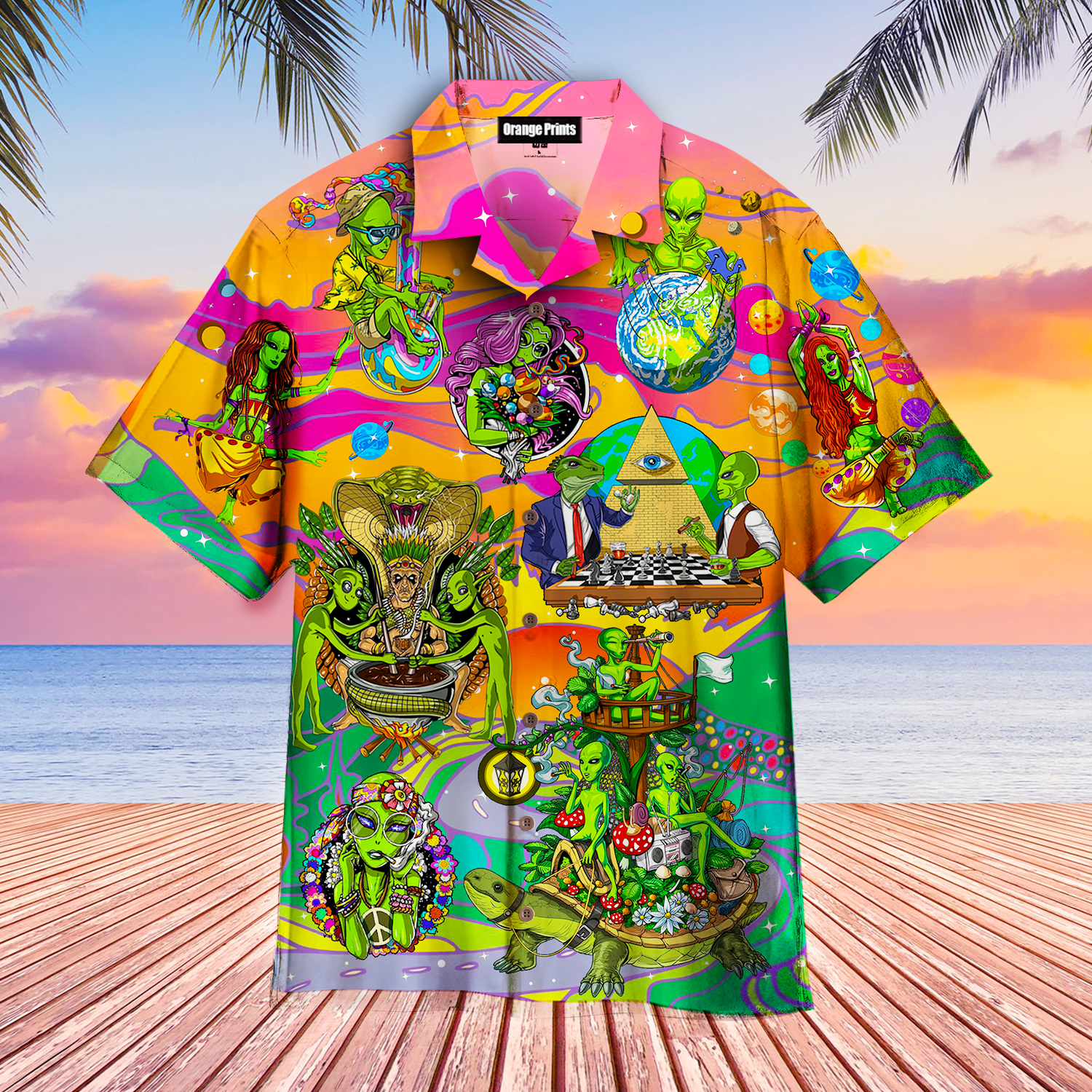 Alien Life in The Universe Hawaiian Shirt