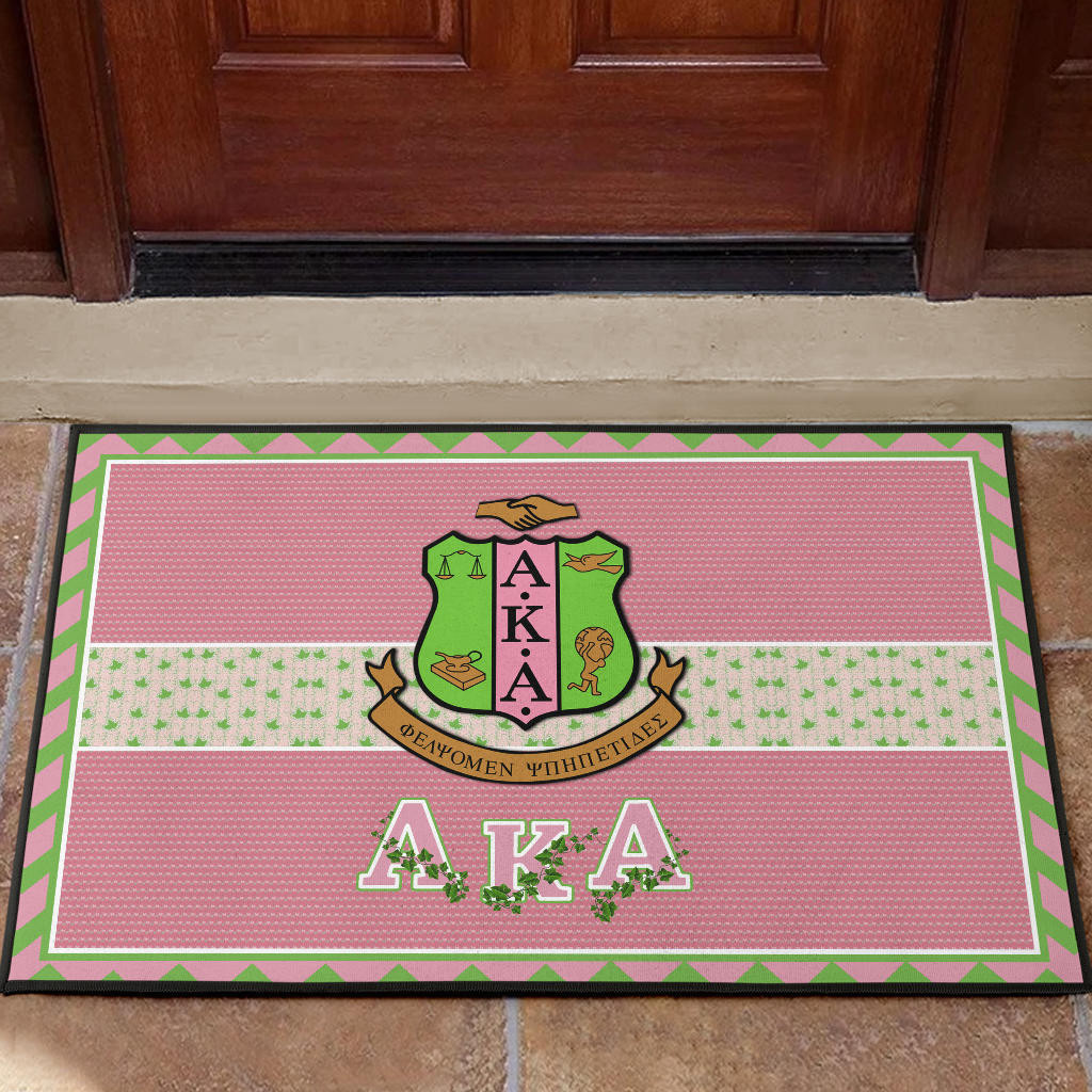 Alpha Kappa Alpha Rubber Doormat Sorority Home Decor Personalized For Fans