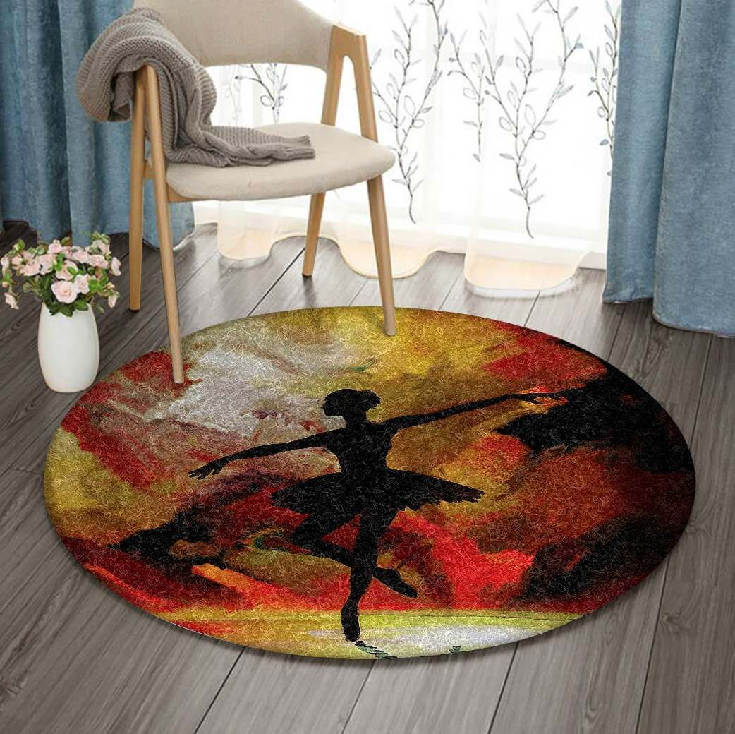 Ballet Art Round Rug Carpet Bedroom Livingroom Home Decor