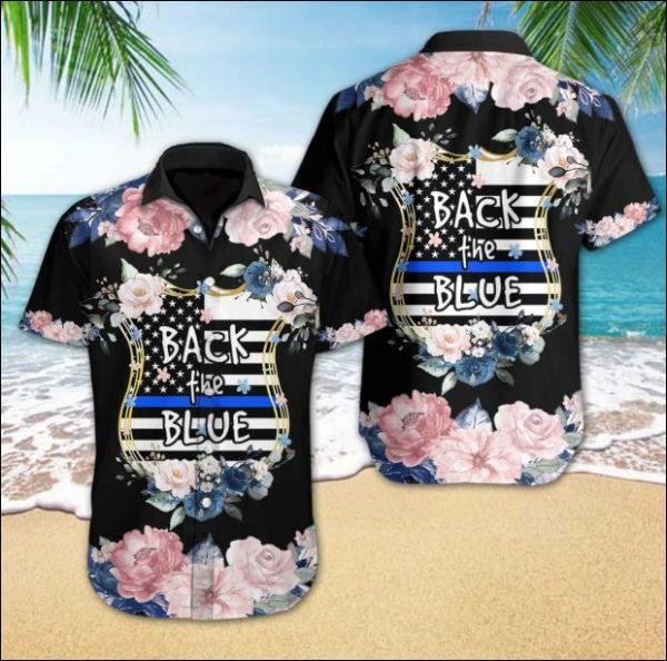 Black The Blue Hawaiian Shirt