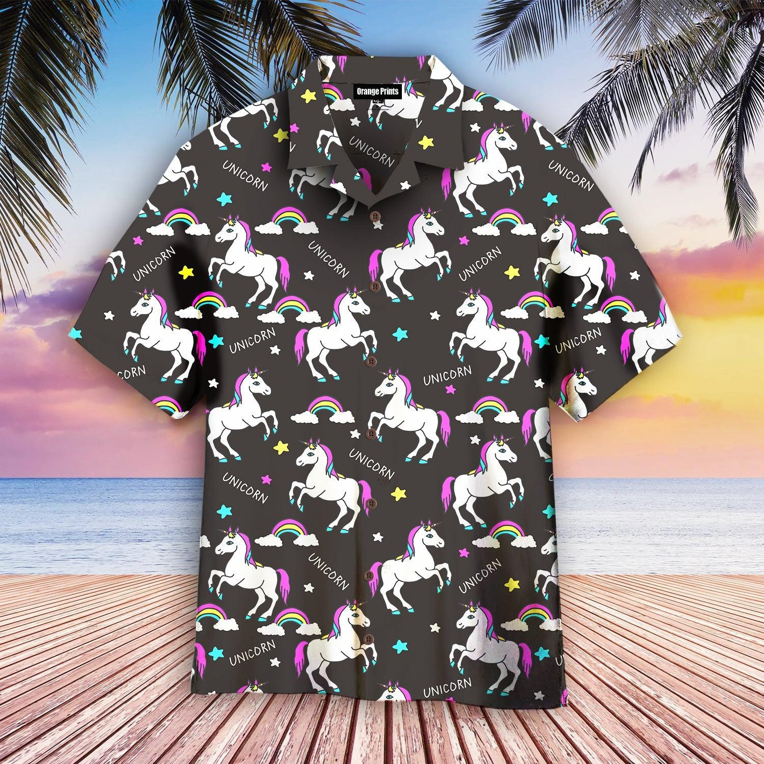 Black Unicorns For Lover Hawaiian Shirt