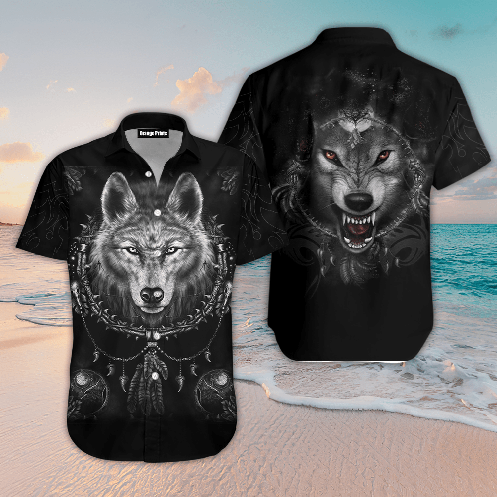 Black Wolf Hawaiian Shirt