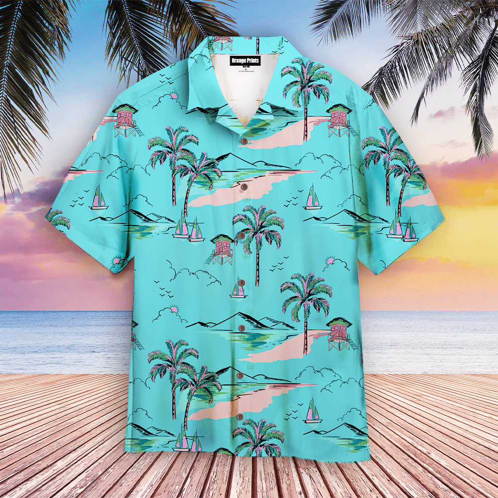 Blue Hawaii Island Hawaiian Shirt