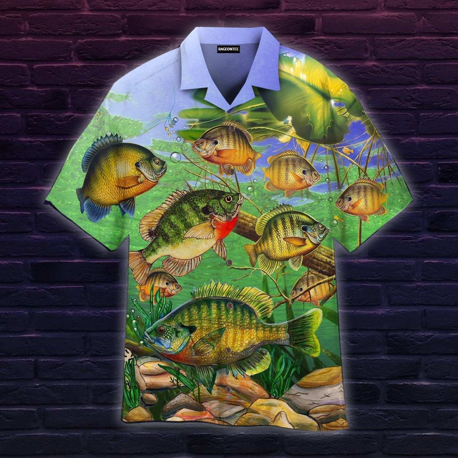 Bluegill Fishing Hawaiian Shirt
