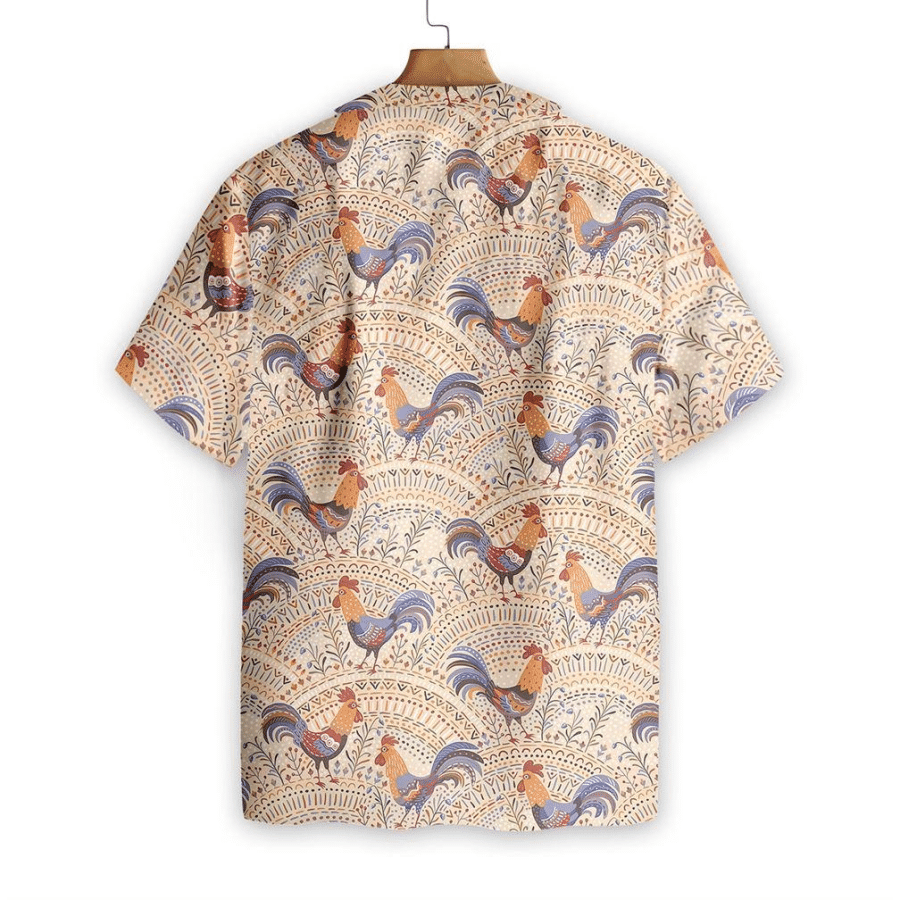 Boho Chicken Pattern Hawaiian Shirt