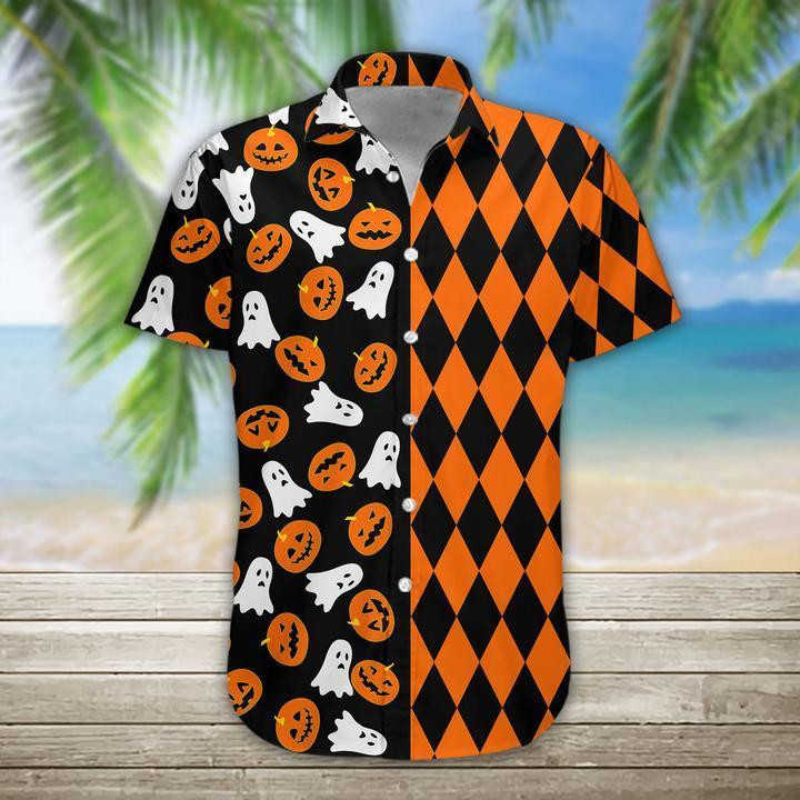 Boo Pumpkin Halloween Hawaiian Shirt