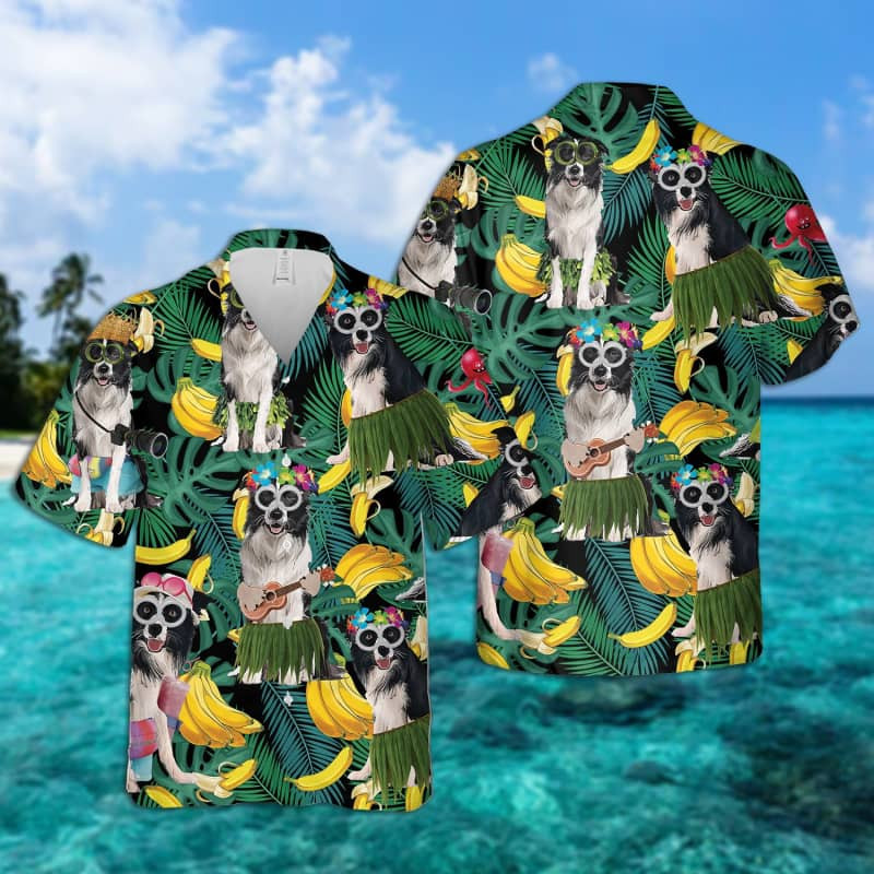 Border Collie Hawaiian Shirt