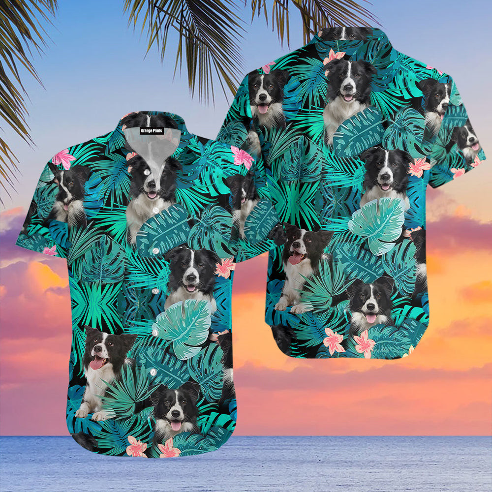 Border Collie Tropical Hawaiian Shirt