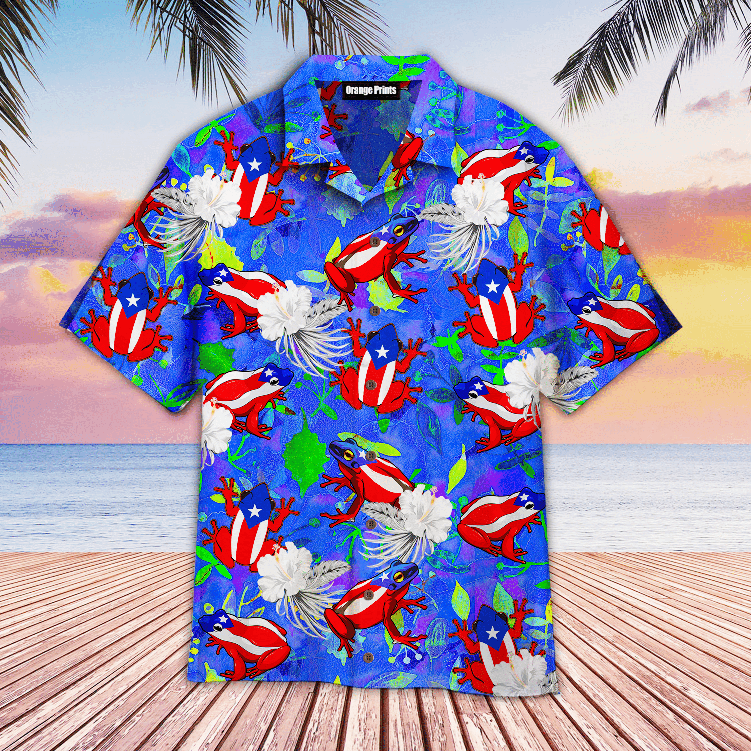 Boricua Puerto Rico Common Coqui Hawaiian Shirt