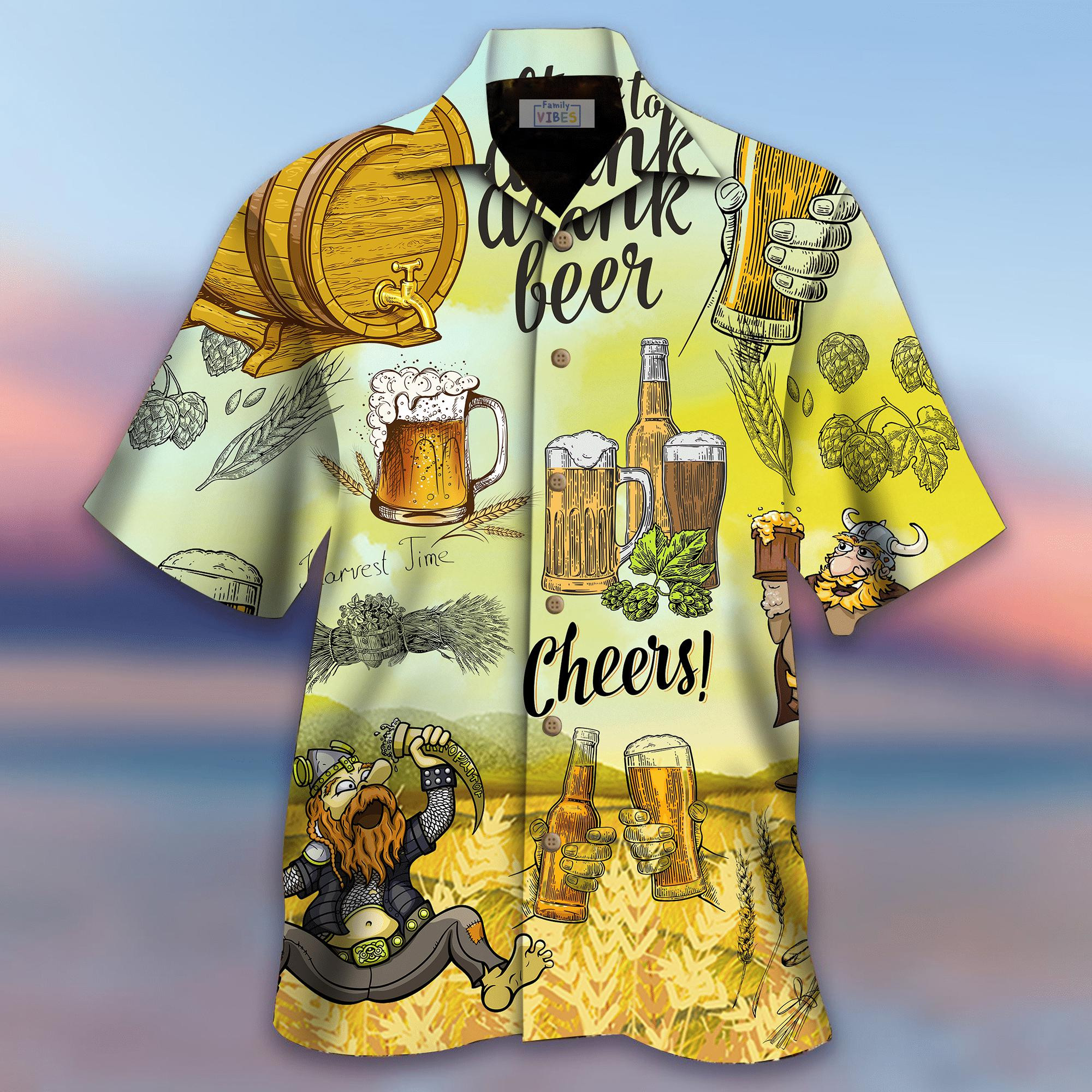 Born To Drink Beer Hawaiian Shirt