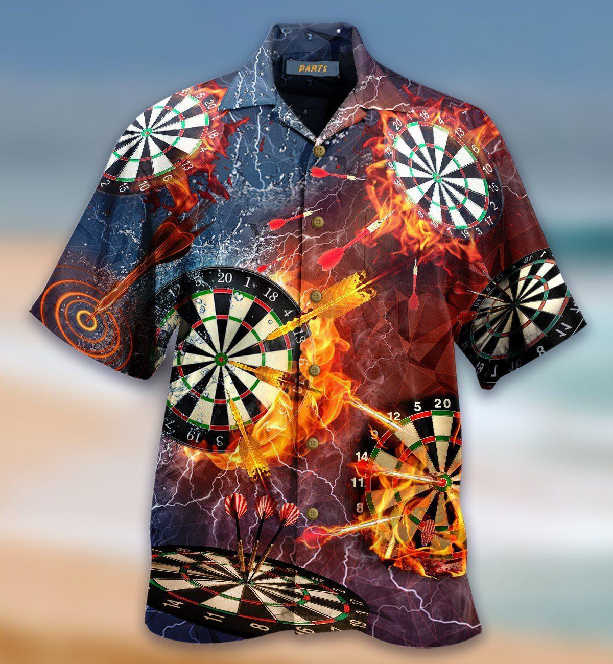 Born to Play Darts Hawaiian Shirt