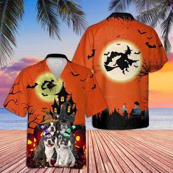 Boston Retriever Halloween Hawaiian Shirt
