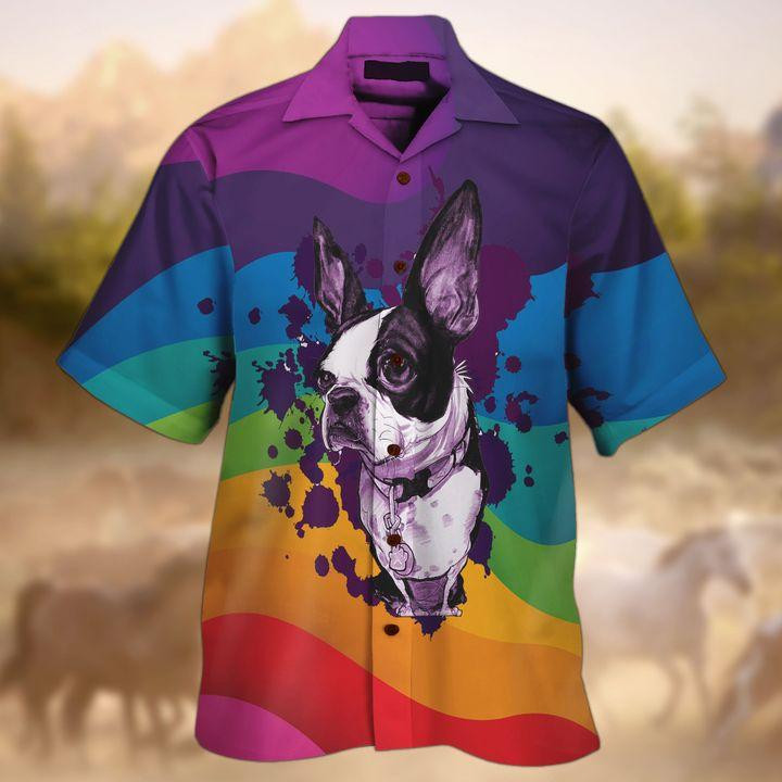 Boston Terrier Hawaiian Shirt
