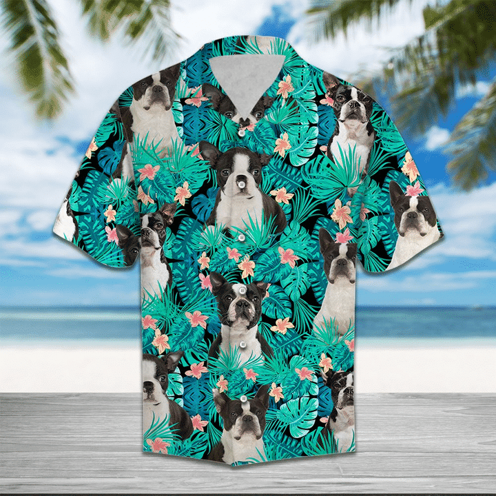 Boston Terrier Hawaiian Shirt