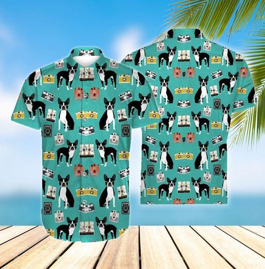 Boston Terrier Hawaiian Shirt