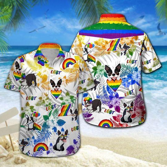 Boston Terrier Lgbt Hawaiian Shirt