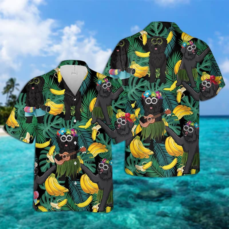 Bouvier des Flandre Leaves Banana Hawaiian Shirt
