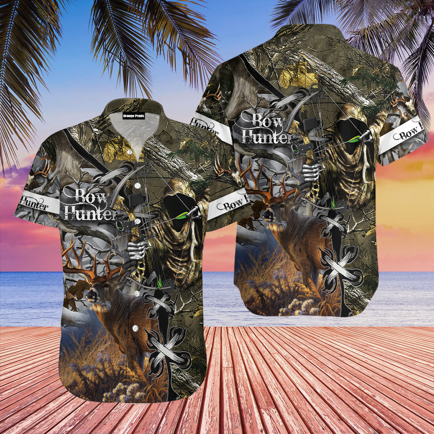 Bow Hunter Deer Hawaiian Shirt