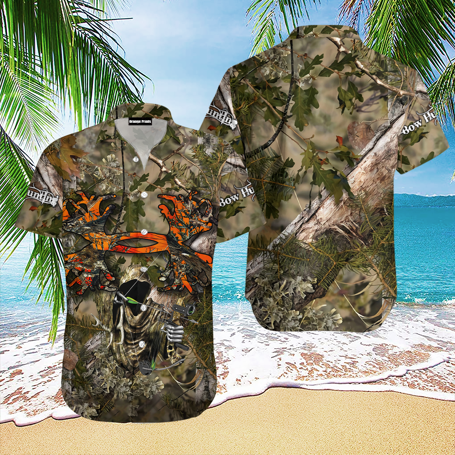 Bow Hunting Camo Hawaiian Shirt