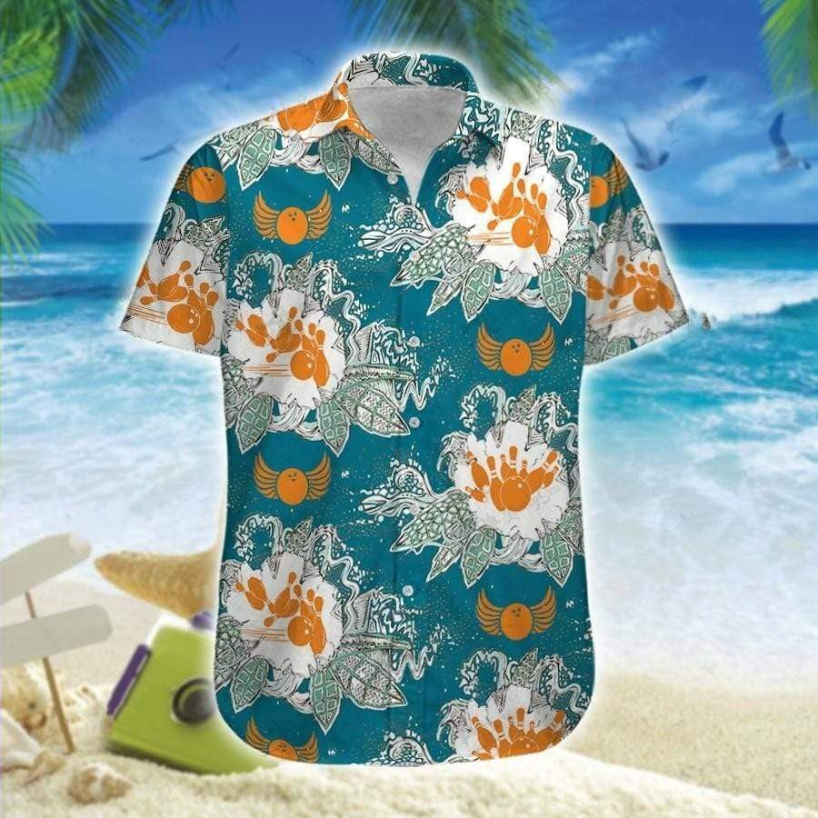 Bowling Art Blue Hawaiian Shirt