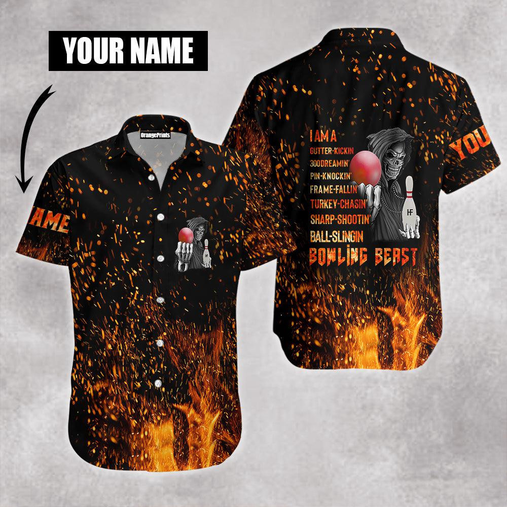 Bowling Beast Personalized Hawaiian Shirt