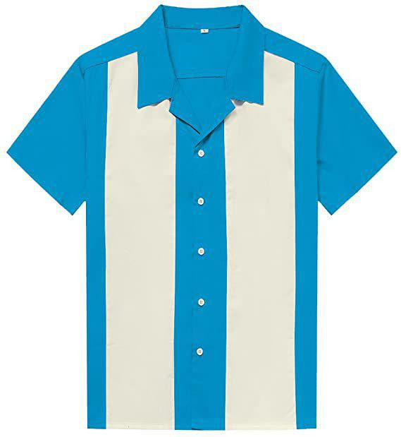Bowling Blue Hawaiian Shirt