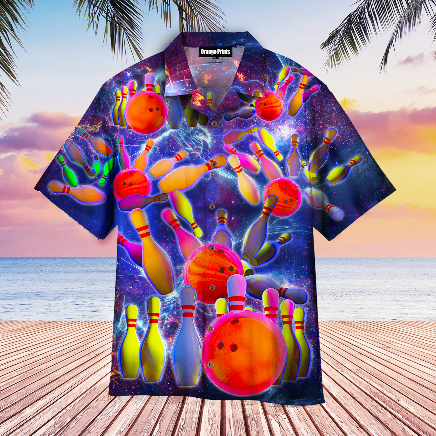 Bowling In The Universe Hawaiian Shirt