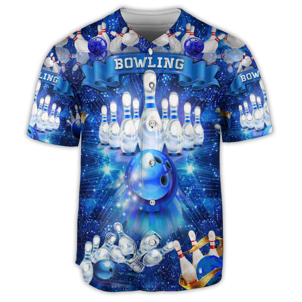 Bowling Is The Best Part Of My Day Blue Baseball Jersey
