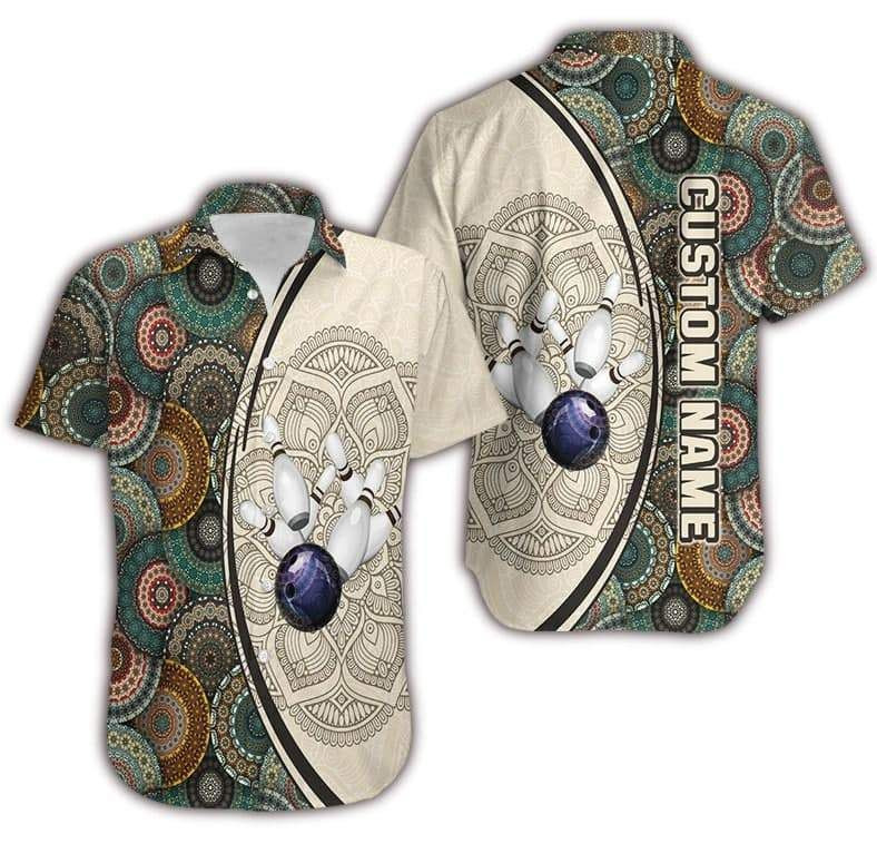 Bowling Mandala Personalized Hawaiian Shirt