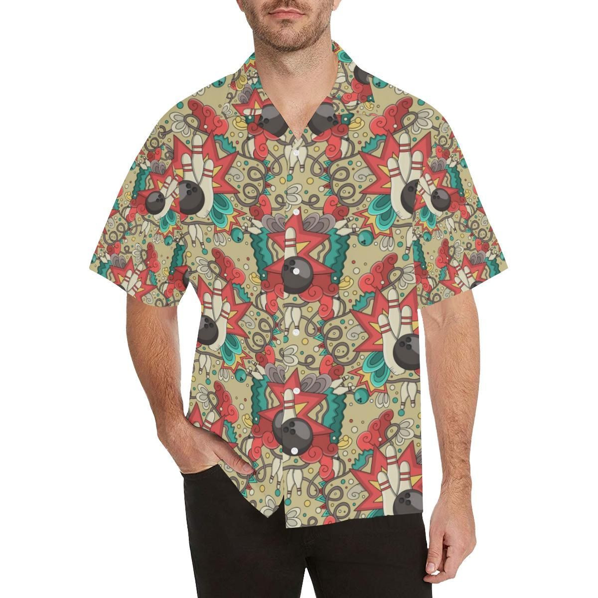 Bowling Pattern Hawaiian Shirt