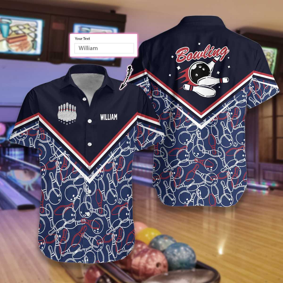Bowling Personalized Hawaiian Shirt