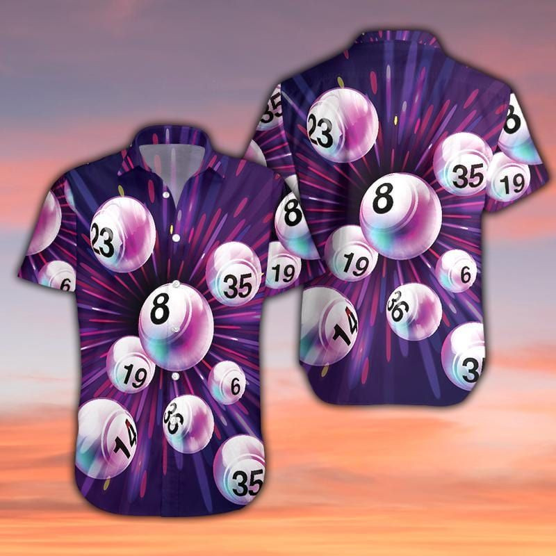 Bowling Purple Exploding Hawaiian Shirt