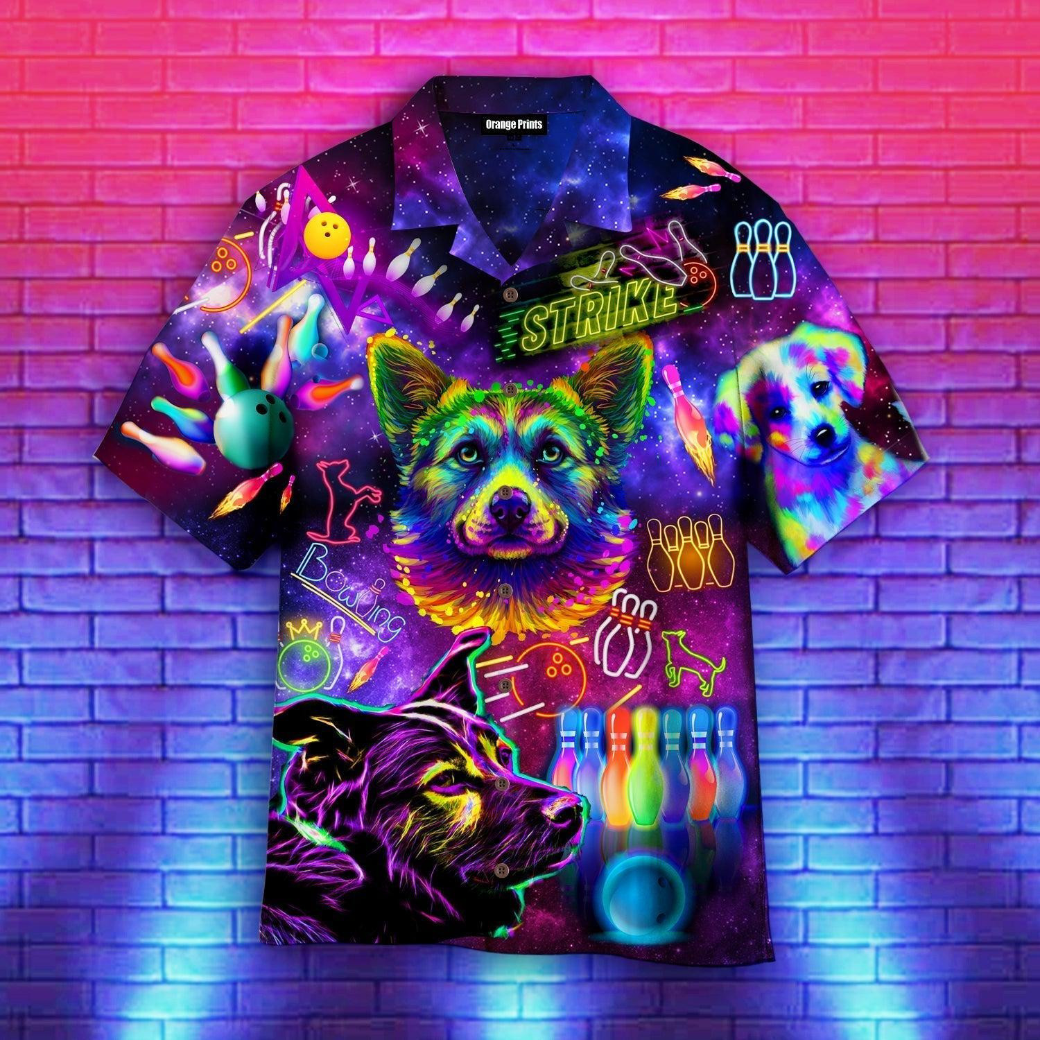 Bowling Rolling With My Dog Homies Hawaiian Shirt