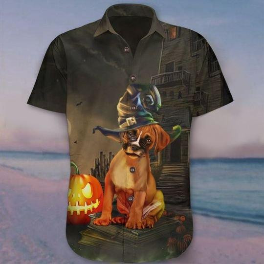 Boxer Halloween Hawaiian Shirt