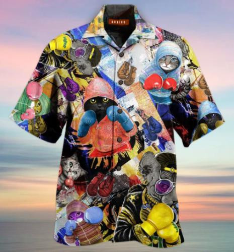 Boxing Cats Hawaiian Shirt