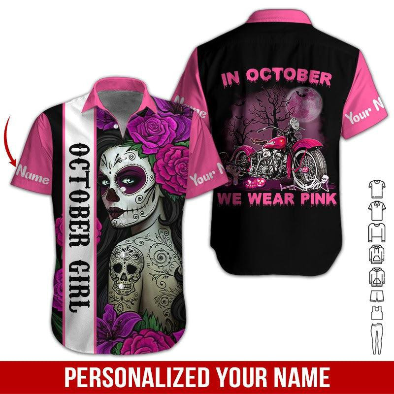 Breast Cancer Awareness Personalized Hawaiian Shirt