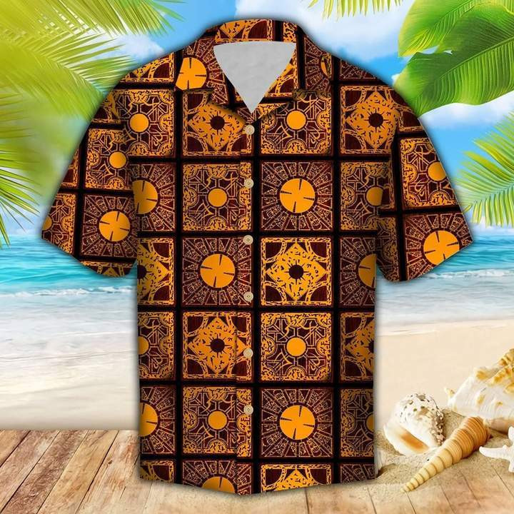 Brown Lemar Pattern Hawaiian Shirt