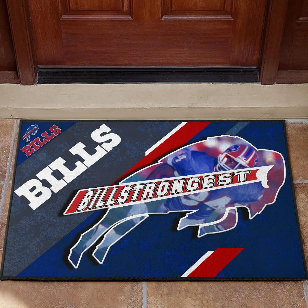 Buffalo Bills American Football Team Rubber Doormat Billstrongest Player Go Champion Rubber Doormat Home Decor