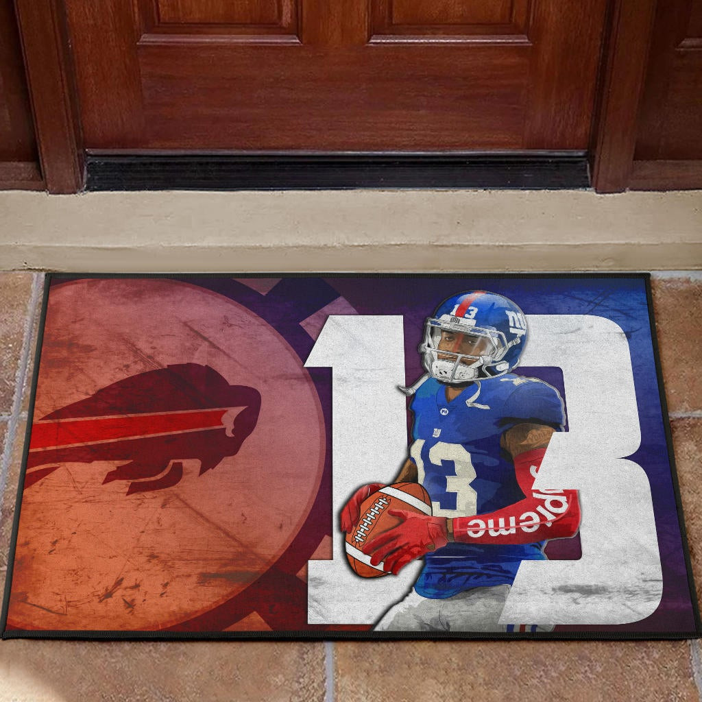 Buffalo Bills American Football Team Rubber Doormat Blue Strongest Buffalo Fighting Est 1960 Text Rubber Doormat Home Decor