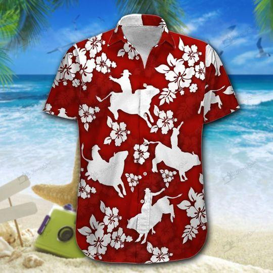 Bull Riding Hawaiian Shirt
