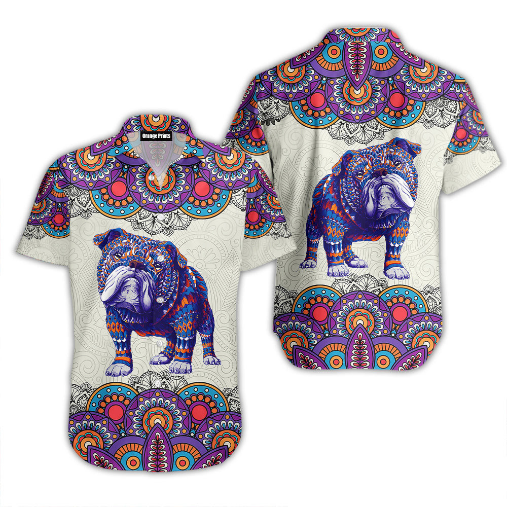 Bulldog Ingles Mandala Hawaiian Shirt