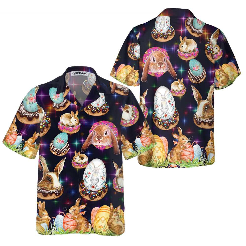 Bunnies In Galaxy Hawaiian Shirt