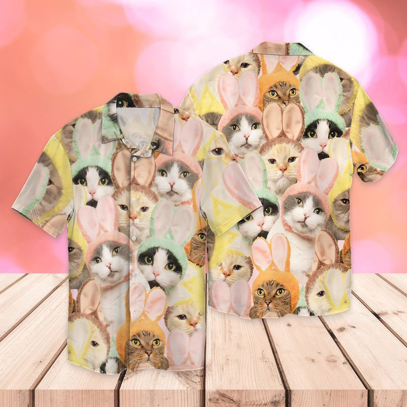 Bunny Cat Hawaiian Shirt