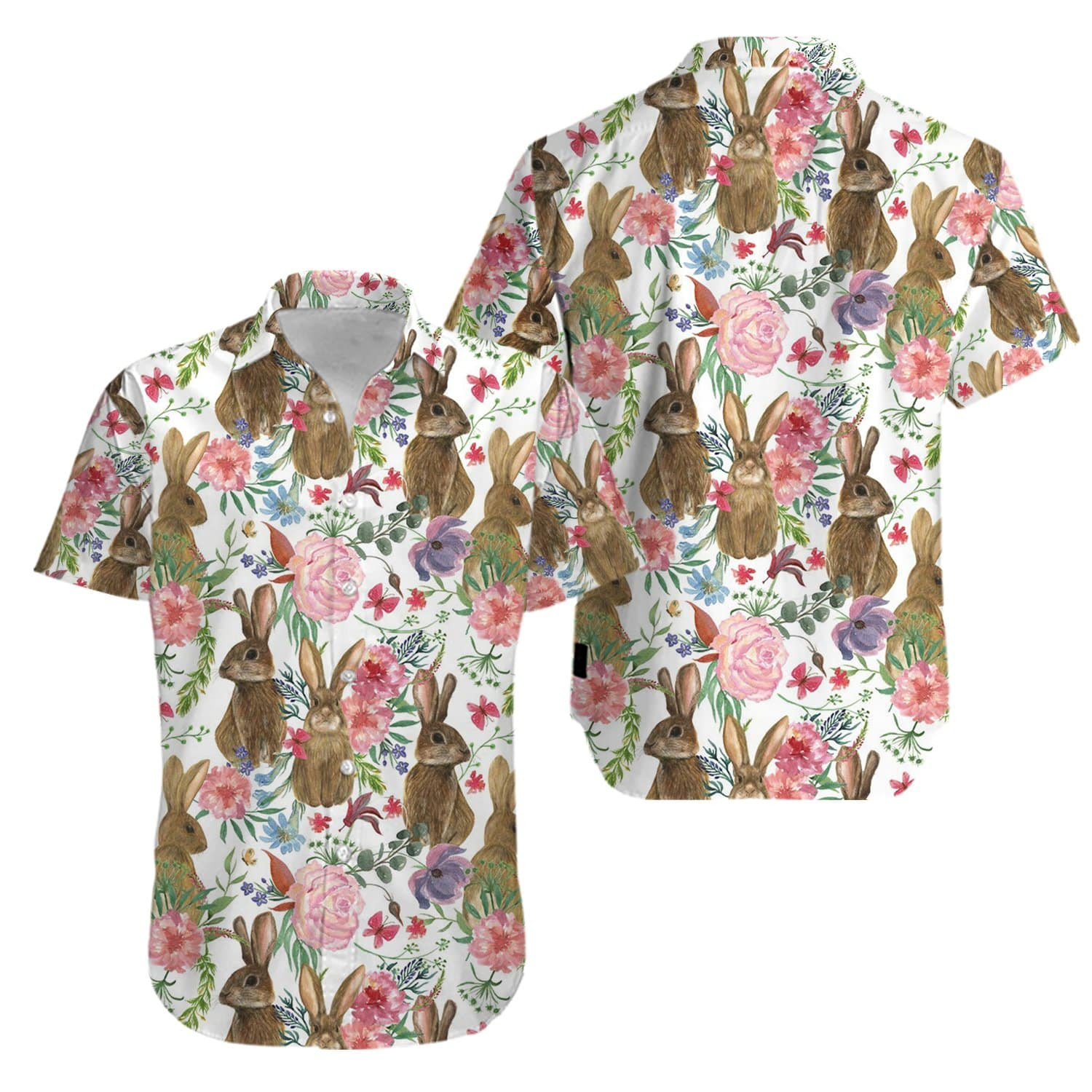 Bunny Flower Happy Easter Day Hawaiian Shirt